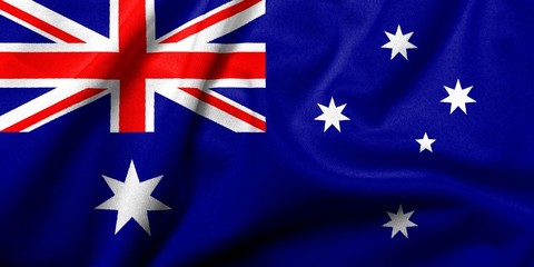 3D Flag of Australia satin