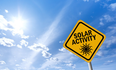 Solar activity warning sign