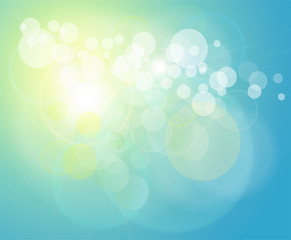 Abstract blue sunny background