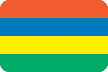 Drapeau de Maurice aux coins arrondis