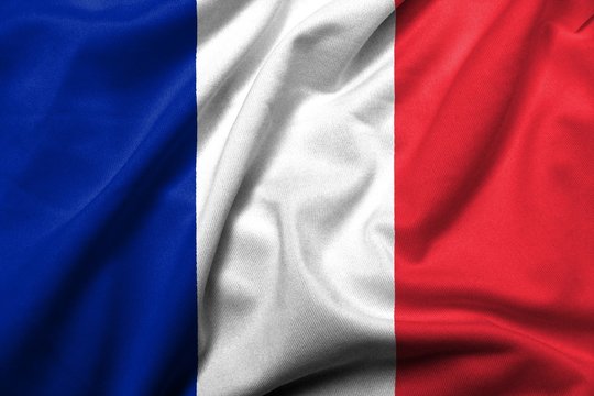 3D Flag of  France satin