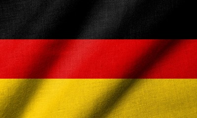 3D Flag of  Germany waving