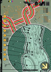 Robotic leg abstract with wires and knee joint.