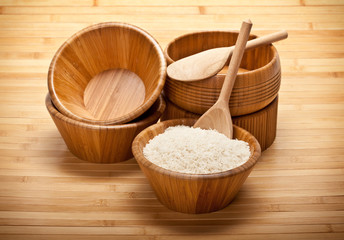 Rice on bowl