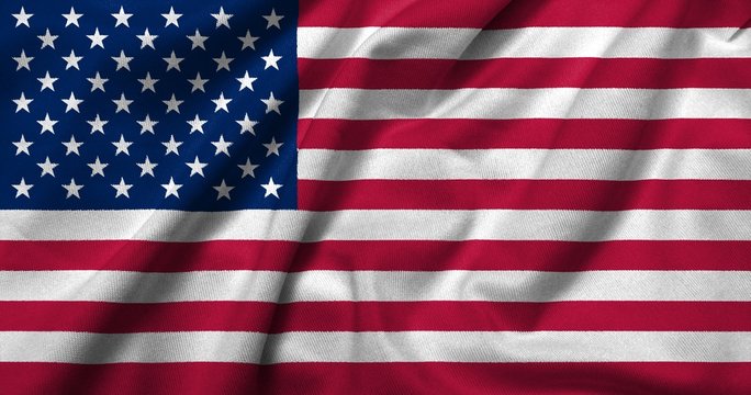 3D Flag of USA satin