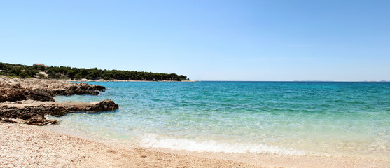 Fototapeta premium Panorama of beautiful beach in Croatia
