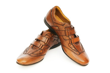 Male shoes isolated on the white background
