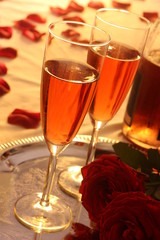 Red sparkling wine & Roses / Roter Sekt & Rosen