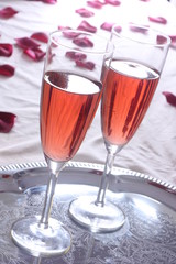 Red sparkling wine & Roses / Roter Sekt & Rosen