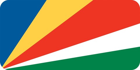 Drapeau des Seychelles aux coins arrondis