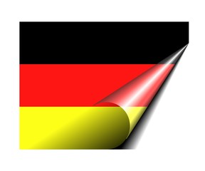 deutschland fahne aufgerollt