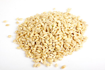 raw perl barley isolated
