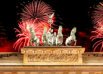 BRANDENBURG GATE at sunset in Berlin © Gary