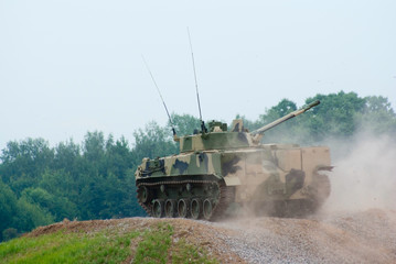 BMD-4 armored vehicle on the move