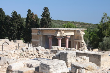 Fototapeta na wymiar Stare ruiny pałacu w Knossos