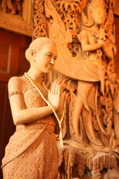 wooden carve statue