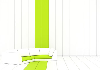sofa in abstract interior