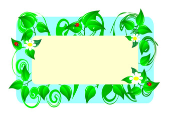 Floral card. Vector illustration.