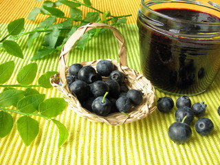 Hausgemachte Blaubeerkonfitüre