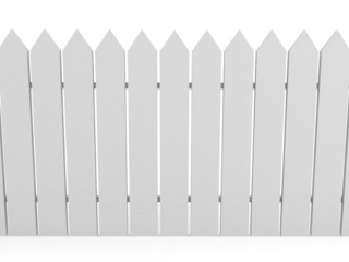 White fence over background
