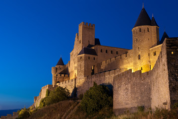 Fototapeta na wymiar Carcassonne nocą