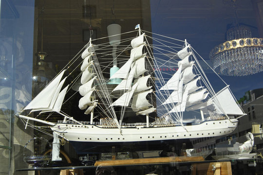Sailing Ship in Antique Shop