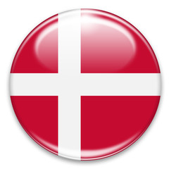 Obraz premium Dänemark Fahne Flagge Button