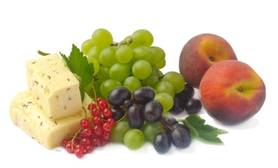 Cheese and fruits