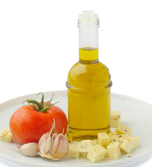 Olive oil and cheese