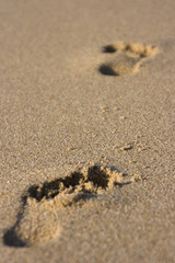 Fußabdrücke im Sand