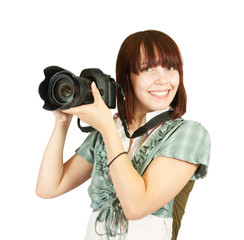 Young female photographer