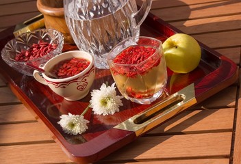 Breakfast with goji berries