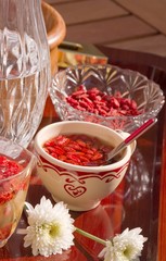 Breakfast with goji berries