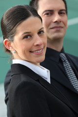 Homme et femme d'affaires