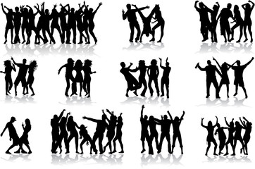 Dancing silhouettes - large collection - 24541552