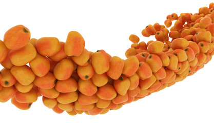 Ripe Mango fruits flow