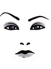 close up of a woman's face