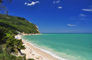 Fototapeta premium REGIONE MARCHE: SIROLO SPIAGGIA SAN MICHELE