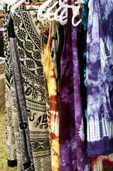 clothing at outdoor market