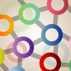 Background with circles in all colors