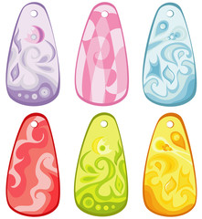 Set of discount cards on a white background