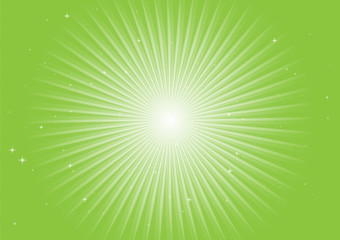 Fototapeta na wymiar Green background spreading lights
