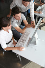 Group of student in business training