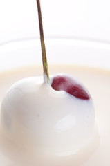 cherry in cream.