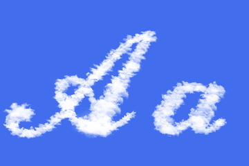 Fototapeta premium Clouds in shape of the letter A