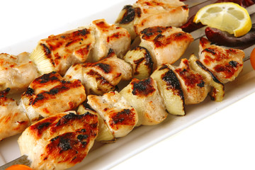 shish kebab with vegetables