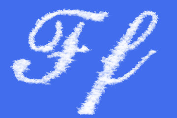 Clouds in shape of the letter F