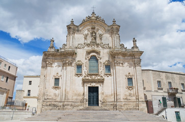 Fototapeta na wymiar Franciszka z Asyżu Kościół. Matera. Basilicata.