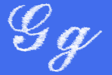 Clouds in shape of the letter G