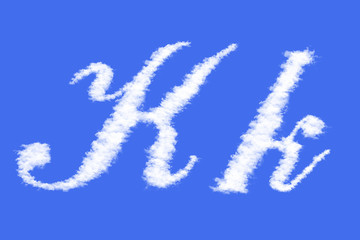 Clouds in shape of the letter K